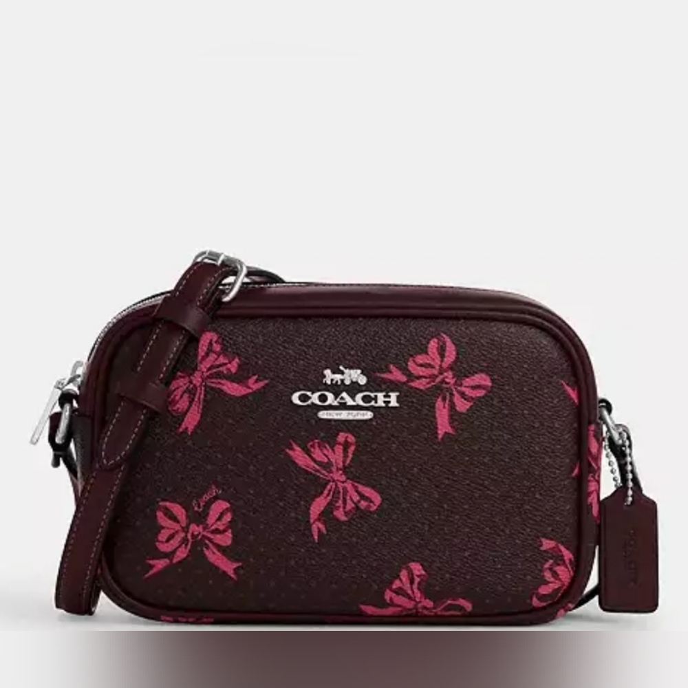 Coach Mini Jamie Camera Crossbody Bag With Bow Print